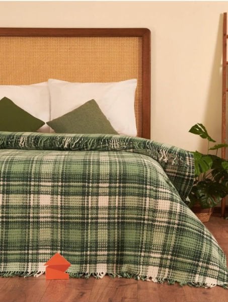 Buca Yün Scotch Battaniye Yeşil