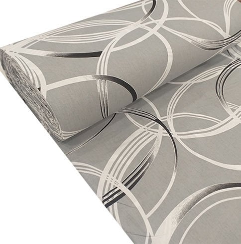 Geometrik Halkalar Poplin Kumaş