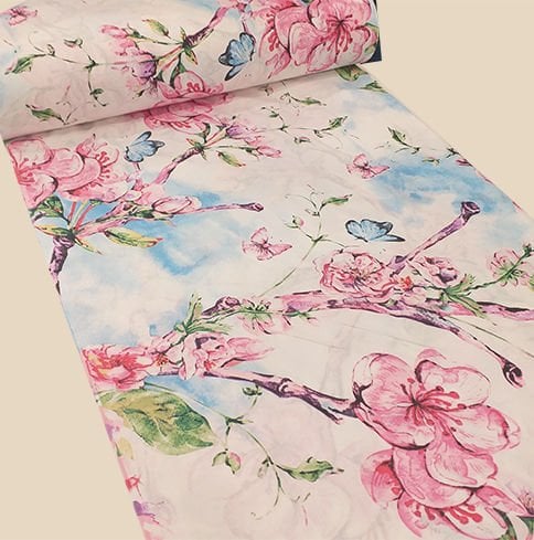 Kayısı Çiçeği Poplin Kumaş