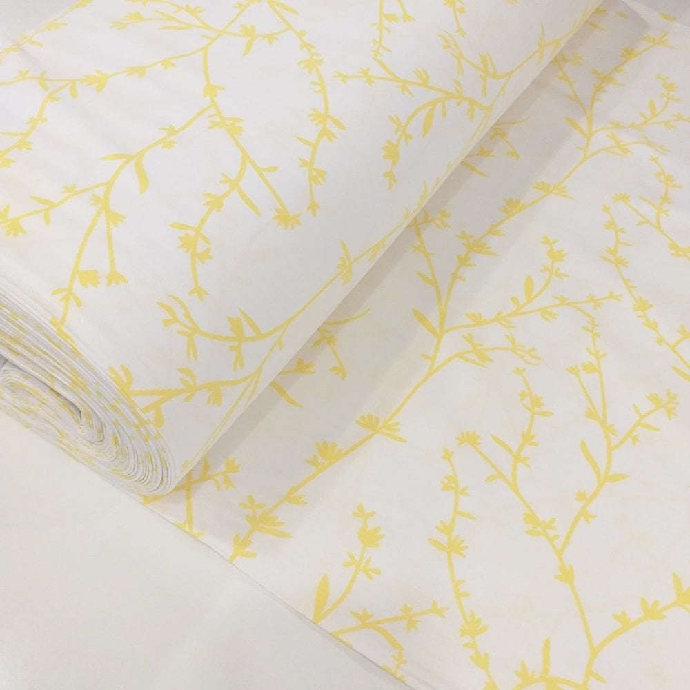 İnce Dal Desenli Poplin Kumaş
