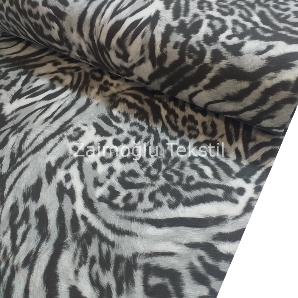 Leopar Desen Poplin Kumaş