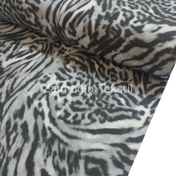 Leopar Desen Poplin Kumaş