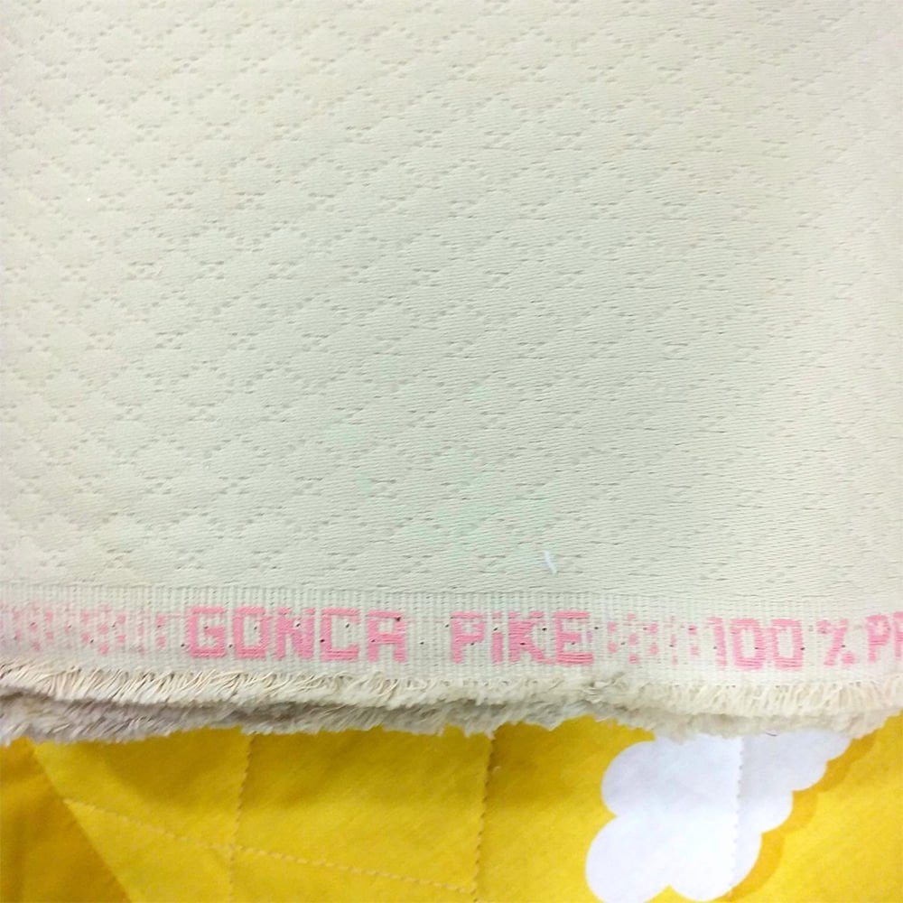 Lüks Pamuklu Kabartma Gonca Pike