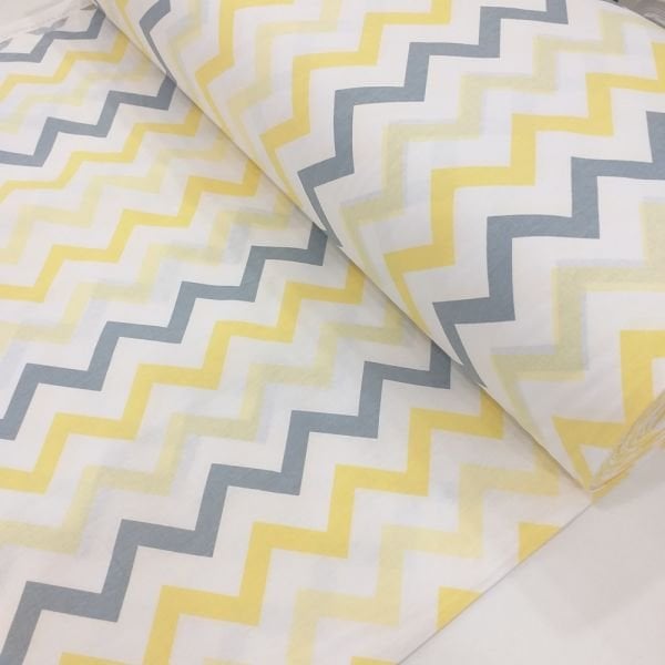 Zigzag Desenli Poplin Kumaş