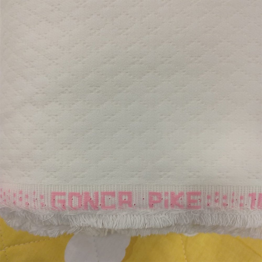 Lüks Pamuklu Kabartma Gonca Pike