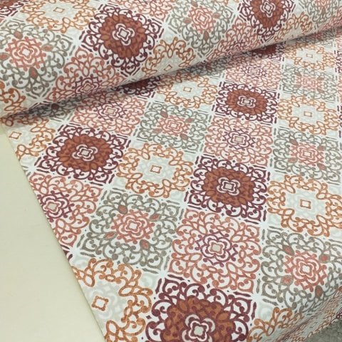 Kilim Desenli Duck (Panama Keteni) kumaşı