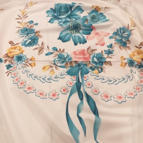 Çiçek Desenli Poplin Kumaş