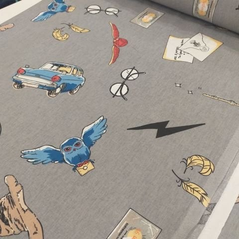 Harry Potter Desenli Poplin Kumaş