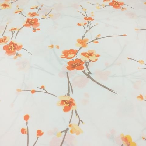 Çiçek Desenli Poplin Kumaş