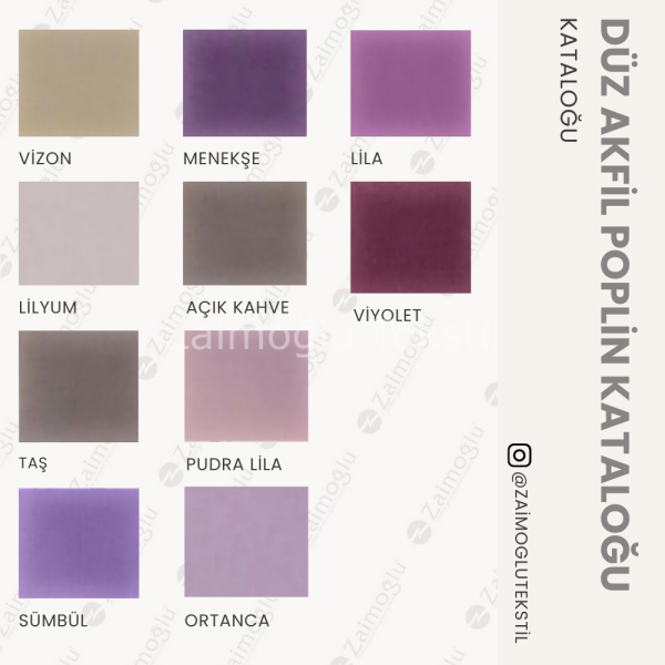 Düz Akfil Poplin Kumaş