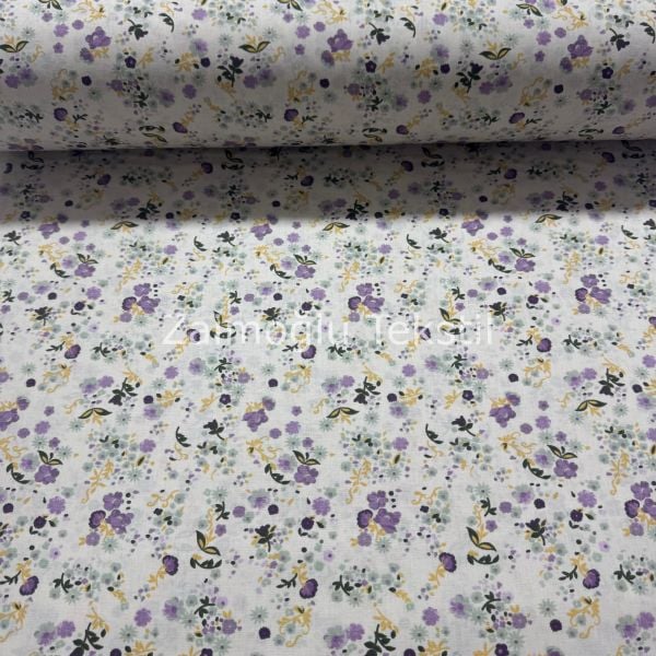 Poplin Kumaş Çiçek Desen
