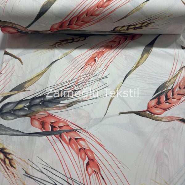 Poplin Kumaş Buğday Desen