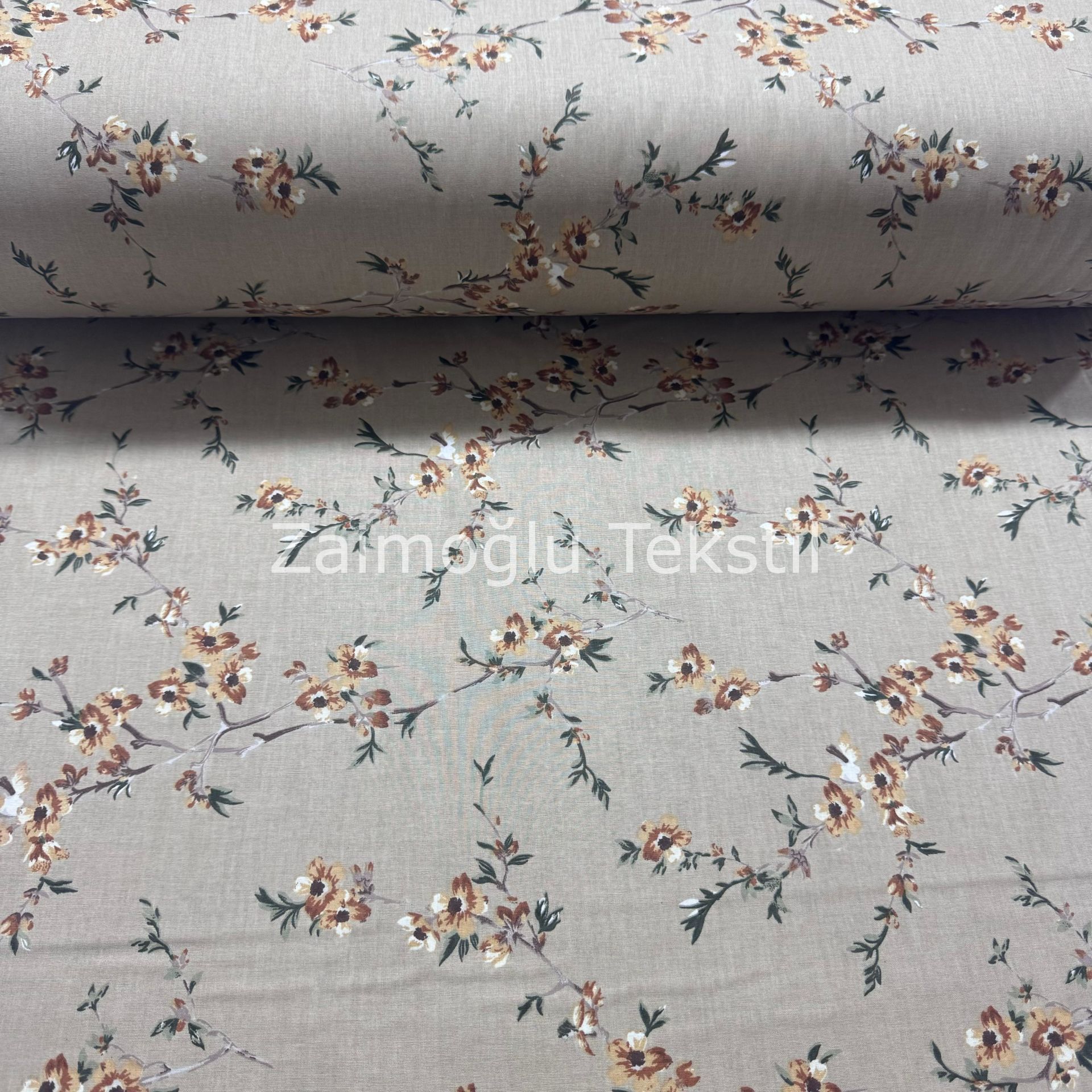 Çiçek desen Poplin Kumaş