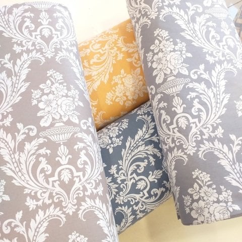 Damask Desen Poplin Kumaş