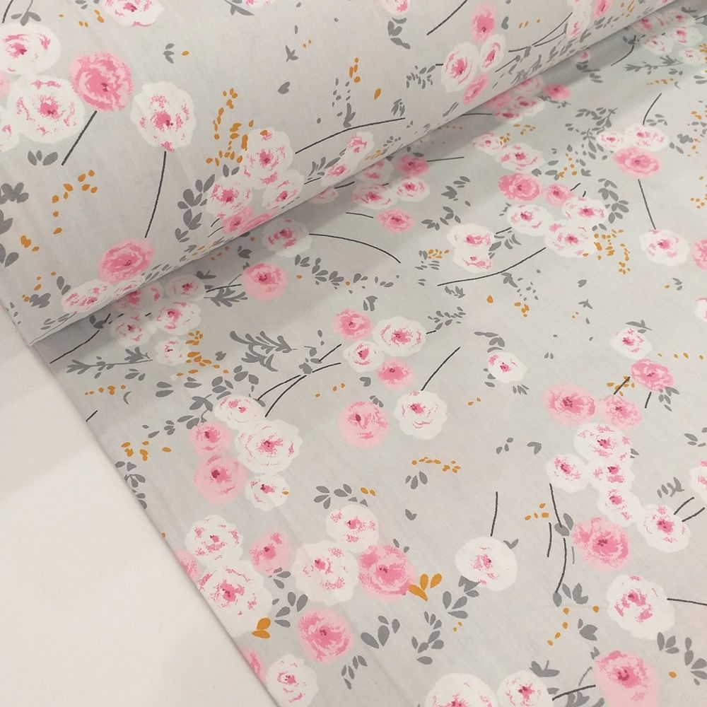 Çıtır Çiçek Desenli Poplin Kumaş