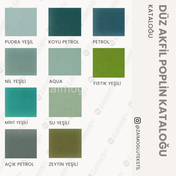 Düz Akfil Poplin Kumaş