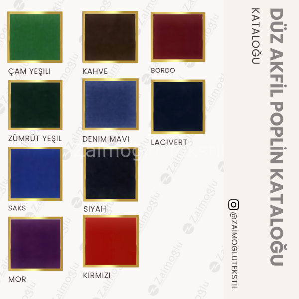 Düz Akfil Poplin Kumaş - Özel Seri