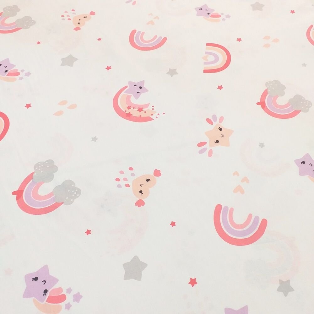 Gökkuşağı Desen Poplin Kumaş
