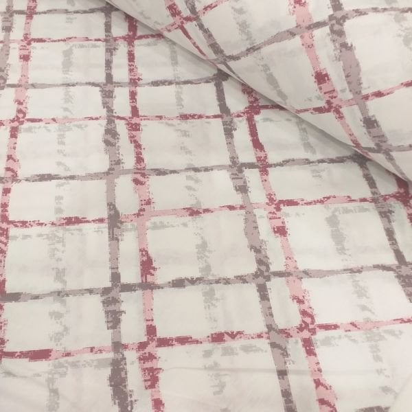 Zincir Ekose Poplin Kumaş