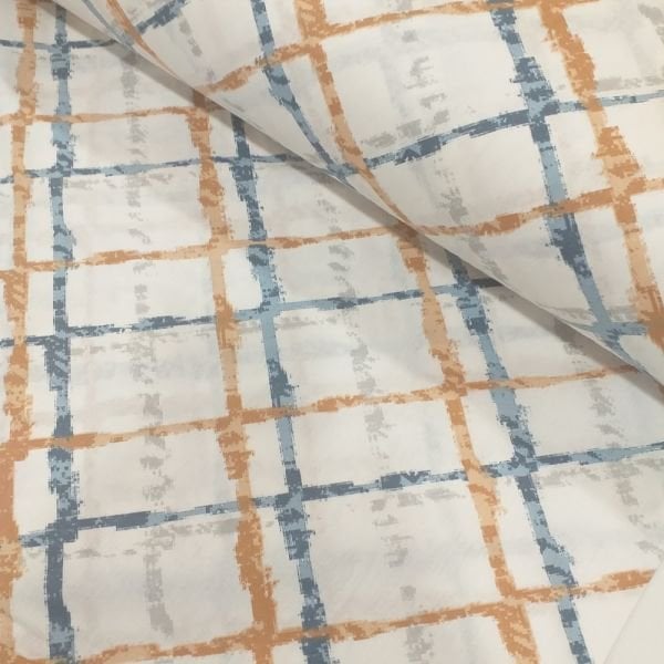 Zincir Ekose Poplin Kumaş